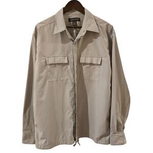 Banana Republic Utility Outdoor Hiking Shirt Beige Mens Large Long Sleeve Large